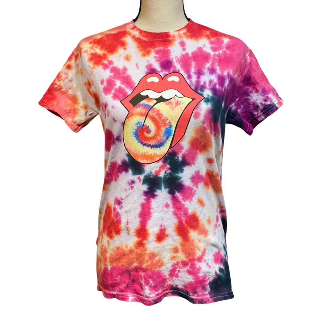 The Rolling Stones Tie Dye Graphic Band Tee